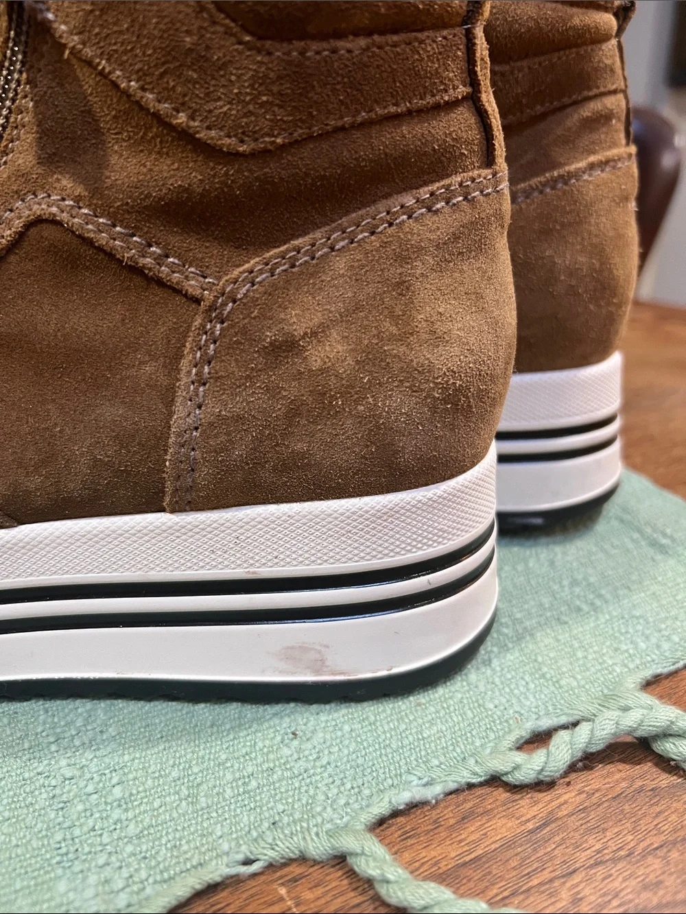 Nero Giardini Italian Suede Platform Sneakers